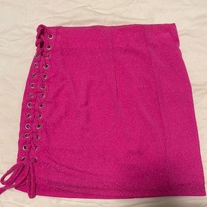 NBD side tie mini skirt